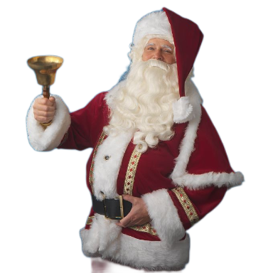 Zingende kerstman met bel